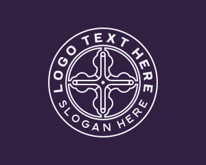 Spiritual - Religious Christian Cross logo design
