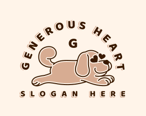 Dog Puppy Heart logo design