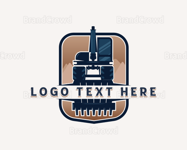 Excavator Heavy Equipment Logo