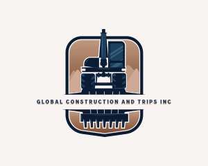 Demolition - Excavator Heavy Equipment logo design
