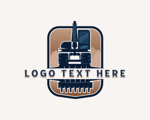 Excavator Heavy Equipment Logo