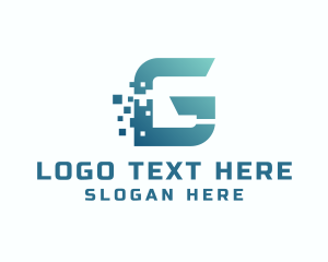 Futuristic - Pixel Tech Letter G logo design