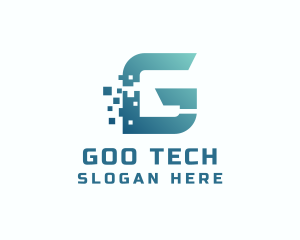 Pixel Tech Letter G logo design