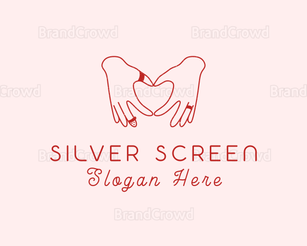 Romantic Heart Hand Logo