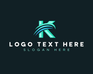 Gradient - Generic Wave Letter K logo design