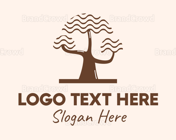 Brown Savanna Tree Logo