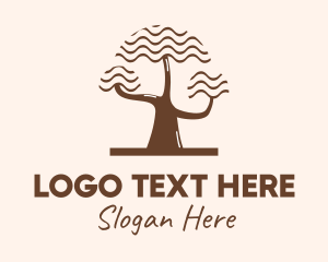 Ecology - Brown Savanna Tree logo design