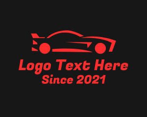Taxi - Red Race Car logo design
