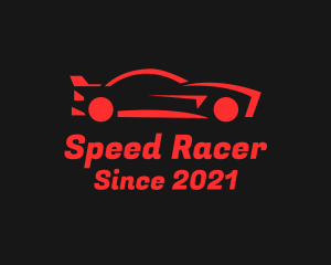 Car Service - Red Race Car logo design