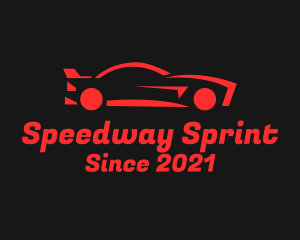 Red Race Car logo design