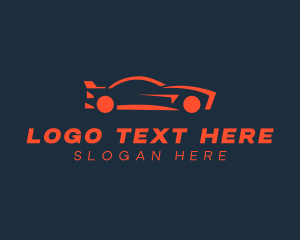 Transportation - Red Race Car logo design