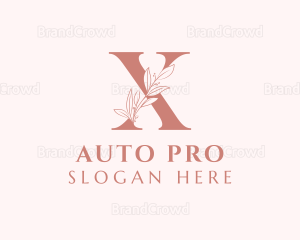 Elegant Leaves Letter X Logo
