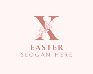 Stylist - Elegant Leaves Letter X logo design