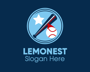 League - Baseball Batter Hit logo design