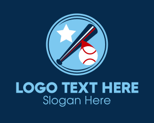 Softball - Baseball Batter Hit logo design