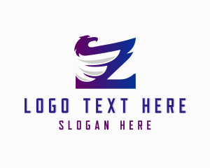 Airline - Eagle Wings Letter Z logo design