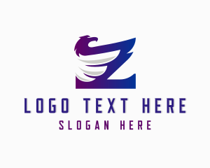 Falcon - Eagle Wings Letter Z logo design