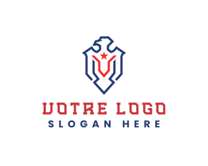 League - Patriotic Eagle  Bird logo design