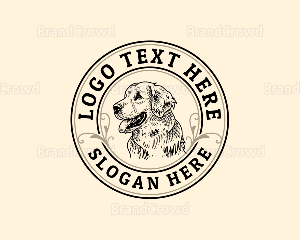 Golden Retriever Dog Logo