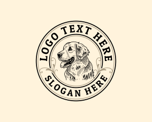 Golden Retriever Dog logo design