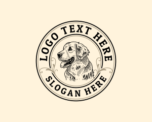 Golden Retriever Dog Logo