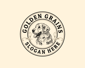 Golden Retriever Dog logo design