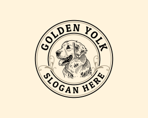 Golden Retriever Dog logo design