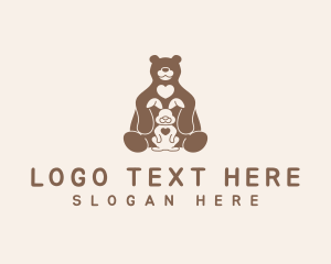 Bear - Bear Rabbit Daycare logo design