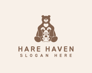 Hare - Bear Rabbit Daycare logo design