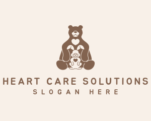 Bear Rabbit Daycare logo design