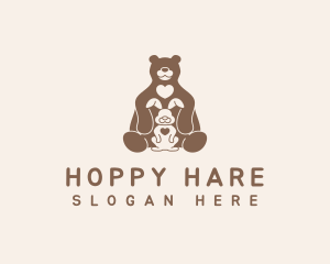 Bear Rabbit Daycare logo design