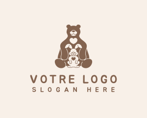 Rabbit - Bear Rabbit Daycare logo design