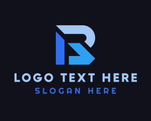 Letter Ga - Modern Tech Geometric Firm Letter R logo design