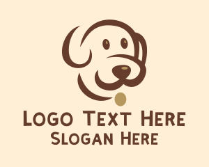 Curves - Simple Brown Dog logo design