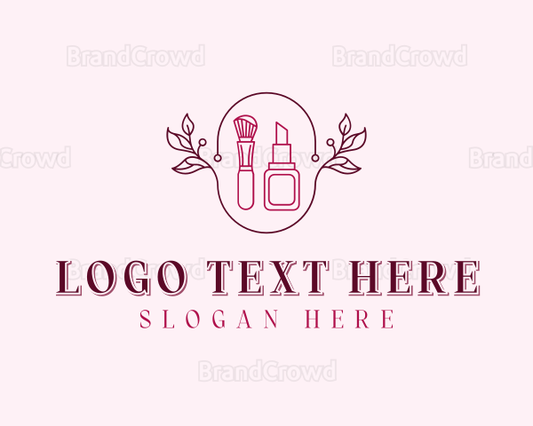 Makeup Brush Lipstick Logo