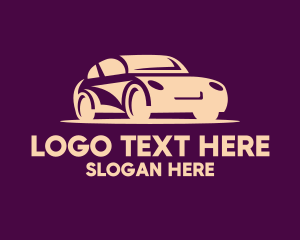 Vintage Purple Car Logo
