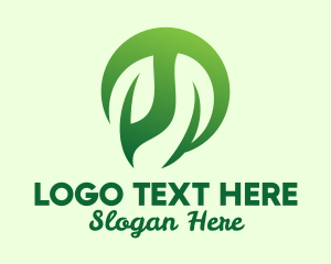 Vegetarian - Modern Plant Ornament logo design