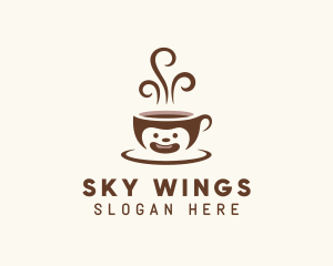 Hot Brewed Coffee Cup Logo