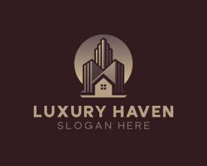 Luxury Real Estate Building logo design