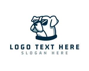 Mascot - Dog Cool Shades logo design