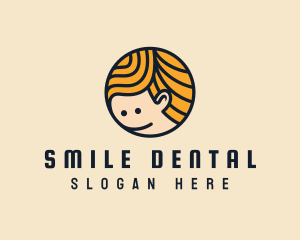 Smiling Boy Cartoon Logo