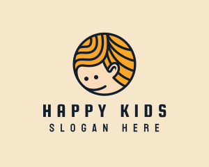 Smiling Boy Cartoon logo design