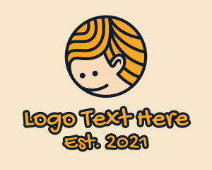 Laugh - Smiling Boy Mascot logo design