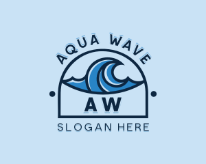 Sea Wave Surfing logo design