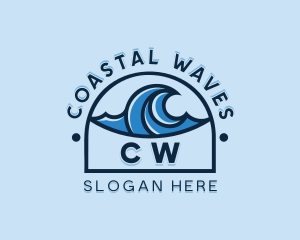 Sea Wave Surfing logo design
