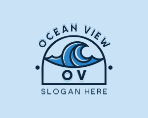 Sea Wave Surfing logo design