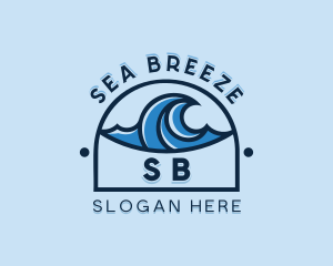 Sea Wave Surfing logo design