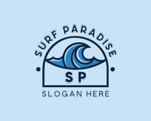 Sea Wave Surfing logo design