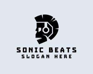 Headphones - Punk Skull Headphones logo design