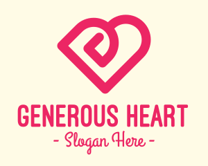 Digital Pink Heart logo design